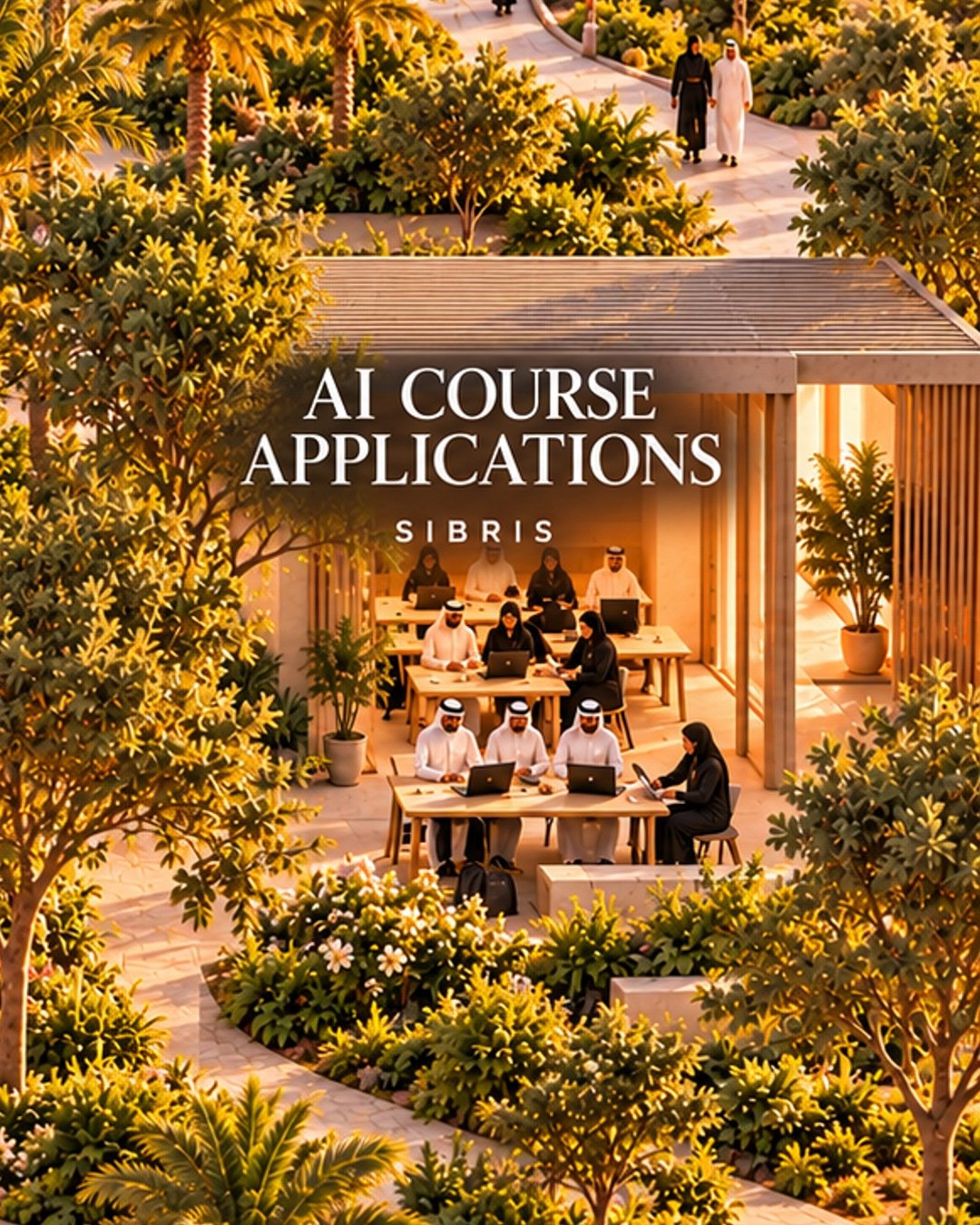AI-generated imaginary learning pavilion illustrating digital skills; not an actual Samsung venue.