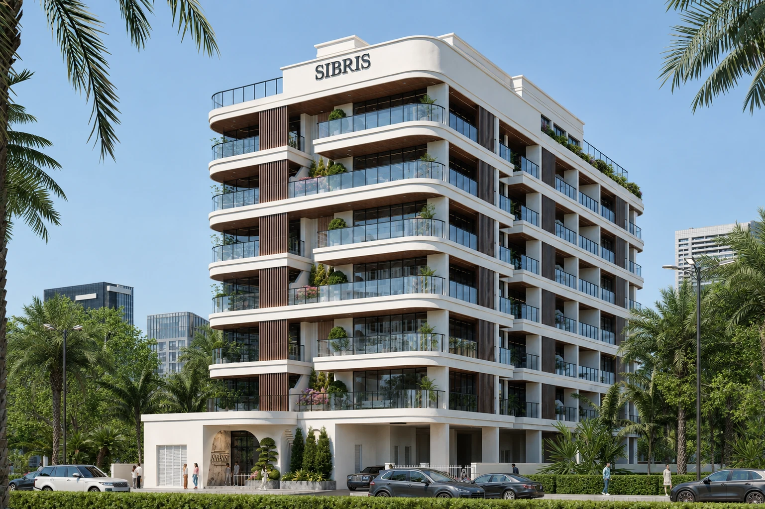 Architectural visualisation of SIBRIS Residence in Dubai
