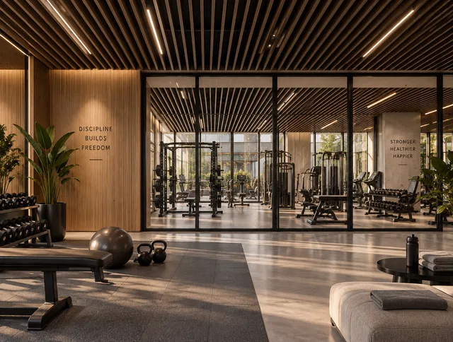 The residents' gym at SIBRIS Residence